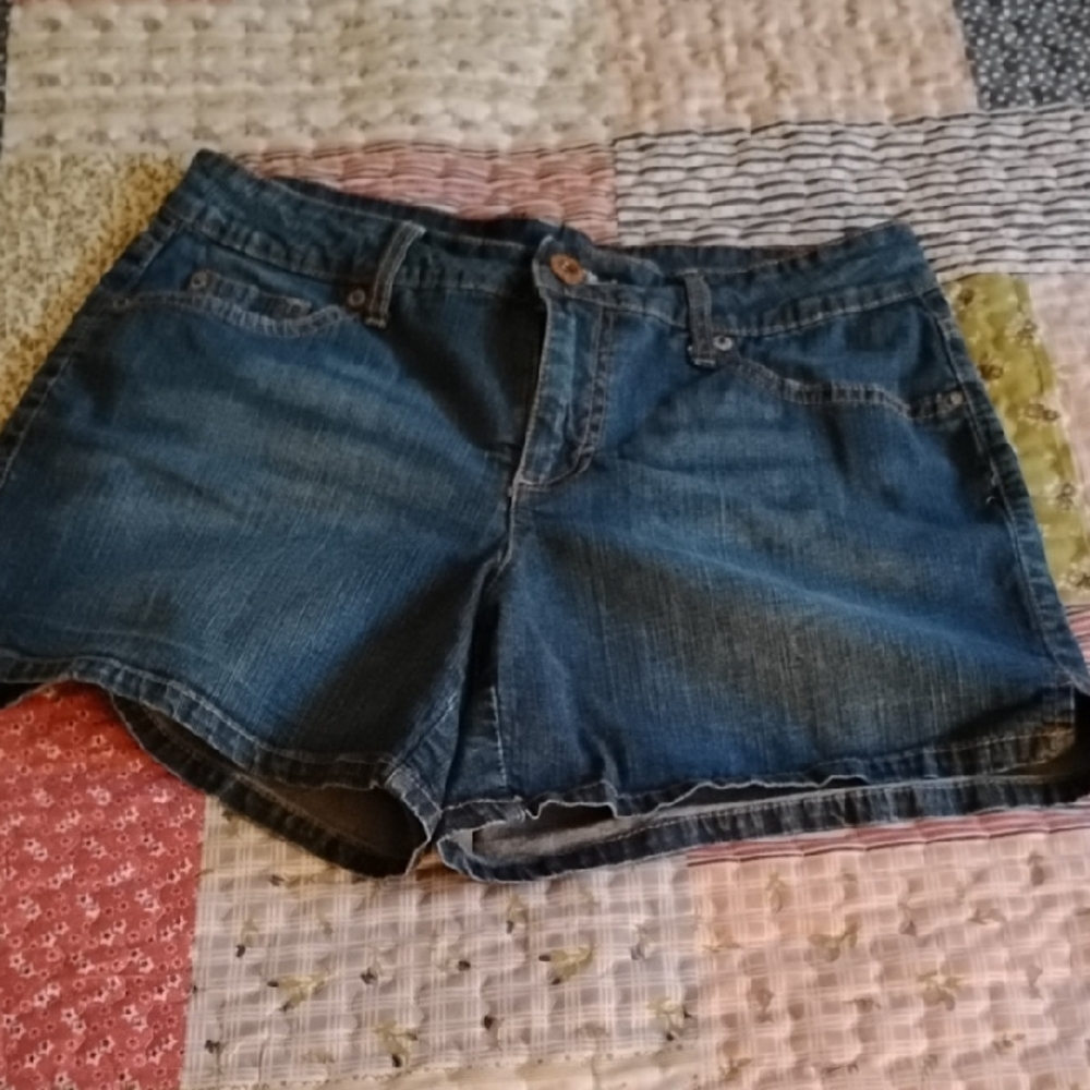 Faded Glory Blue Denim Casual Jean Shorts
